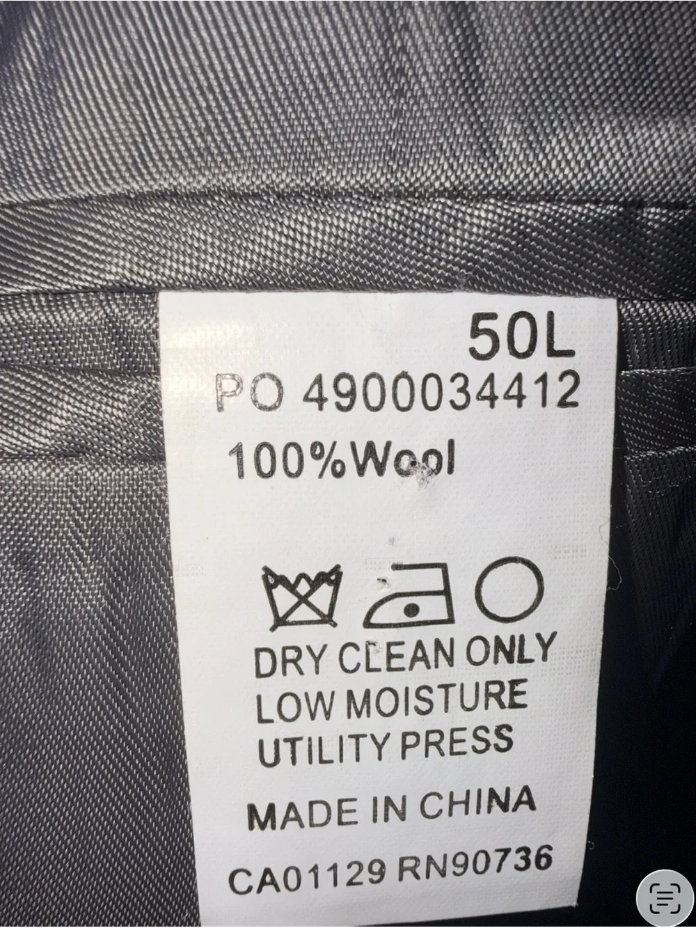Calvin Klein Gray Men's 2 piece Suit: Blazer 50L Pants 44x42
